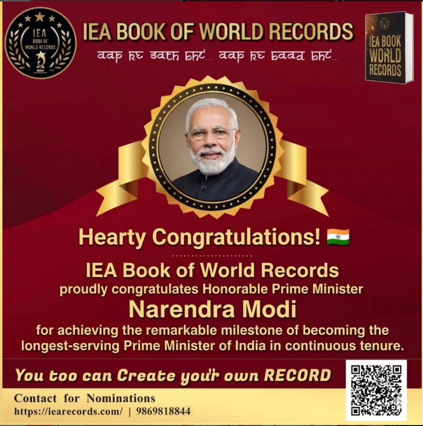 Narendra Modi Achieves Historic Milestone as India’s Longest-Serving Prime Minister